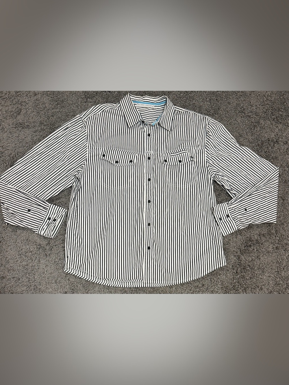 Marithe Francois Girbaud Bengal Stripe Double Pocket Long Sleeve Vintage XL